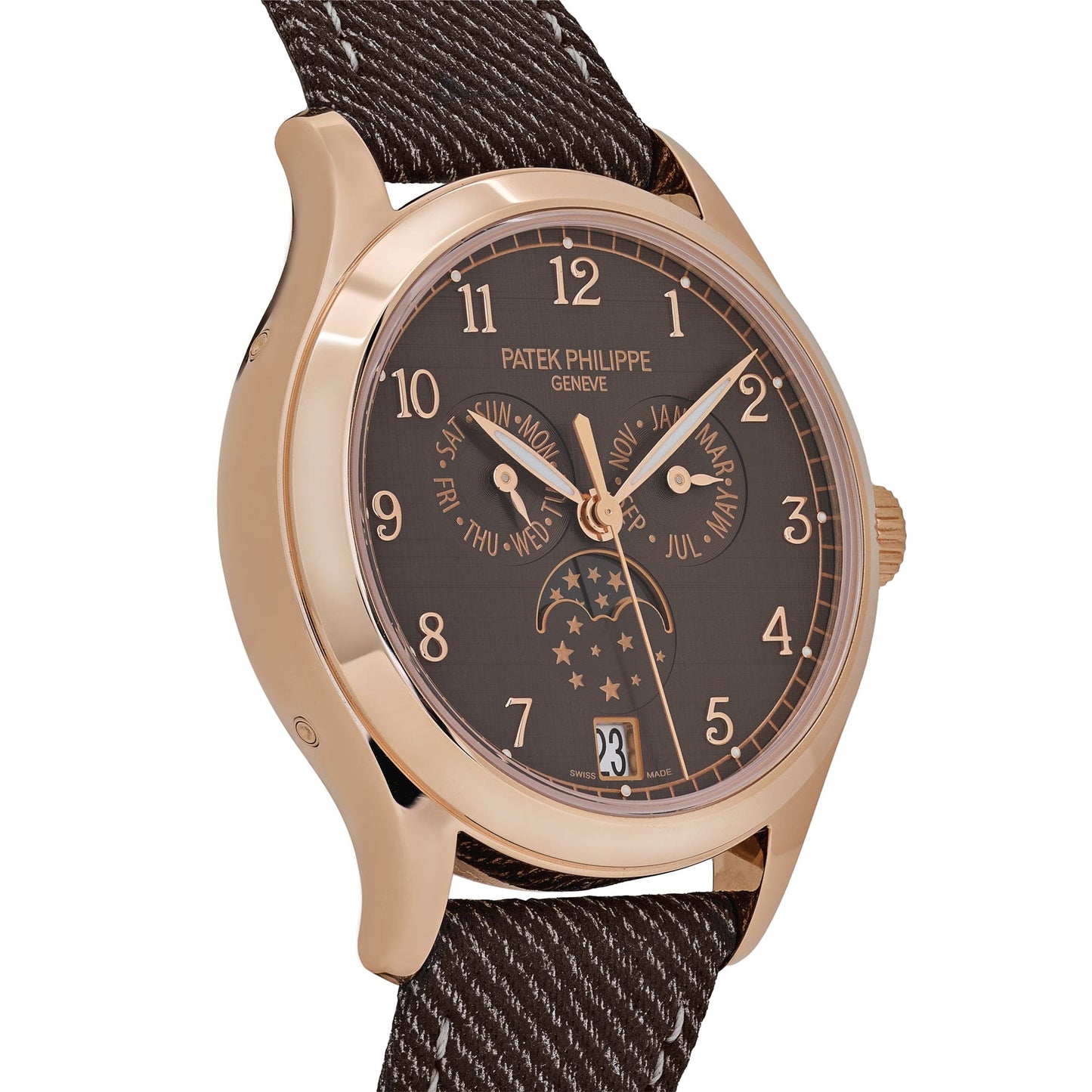 Patek Philippe Complications 4946R-001 Annual Calendar Moon Phases Rose Gold Chestnut Satin Dial (2025)