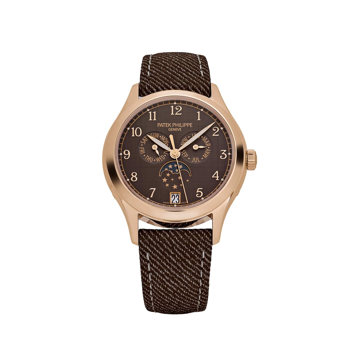 Patek Philippe Complications 4946R-001 Annual Calendar Moon Phases Rose Gold Chestnut Satin Dial (2025)