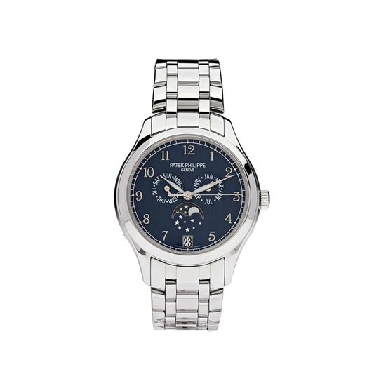 Patek Philippe Complications 4947/1A-001 Annual Calendar Moon Phases Stainless Steel Blue Dial