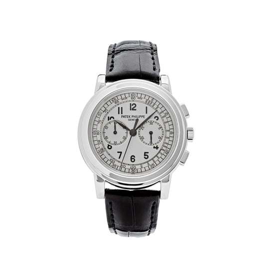 Patek Philippe Complications 5070G-001 Annual Calendar Chronograph White Gold Silver Dial (2003)