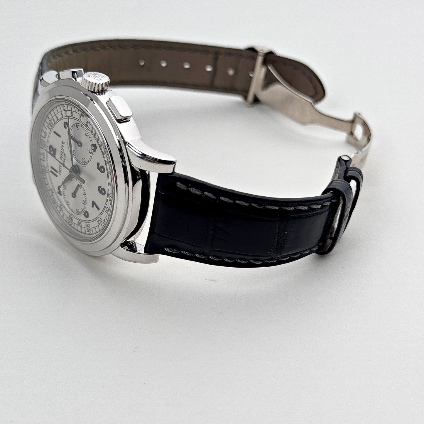 Patek Philippe Complications 5070G-001 Annual Calendar Chronograph White Gold Silver Dial (2007)