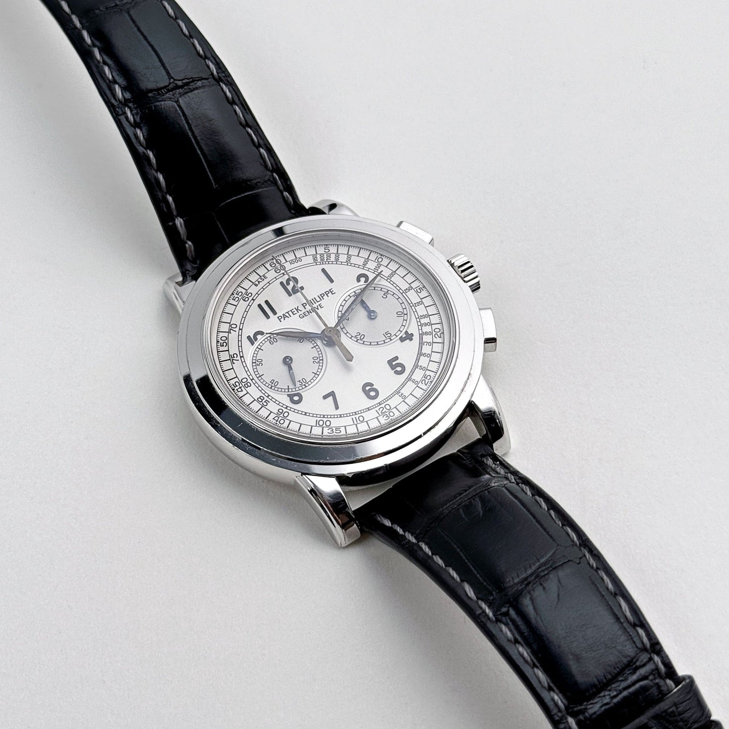 Patek Philippe Complications 5070G-001 Annual Calendar Chronograph White Gold Silver Dial (2007)