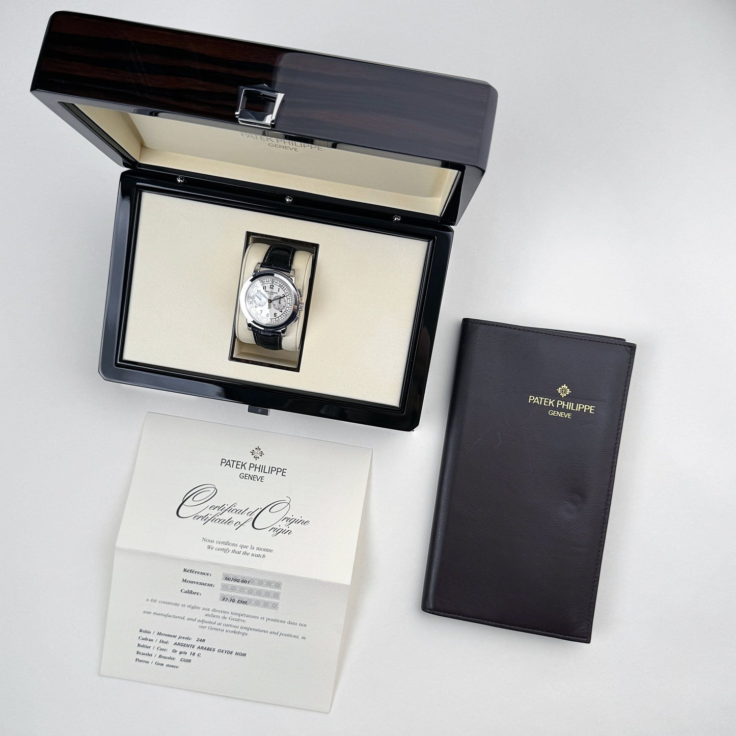 Patek Philippe Complications 5070G-001 Annual Calendar Chronograph White Gold Silver Dial (2007)