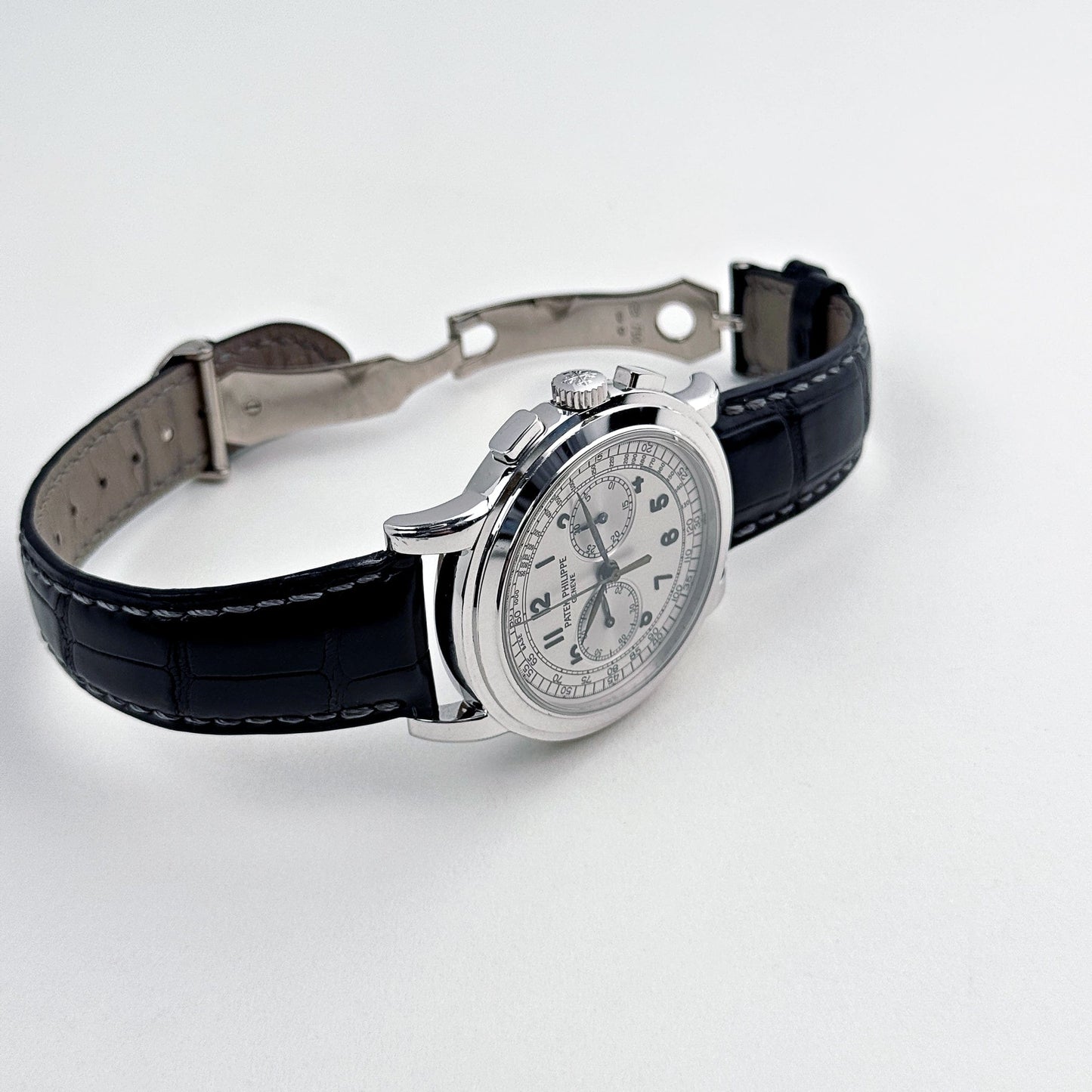 Patek Philippe Complications 5070G-001 Annual Calendar Chronograph White Gold Silver Dial (2007)