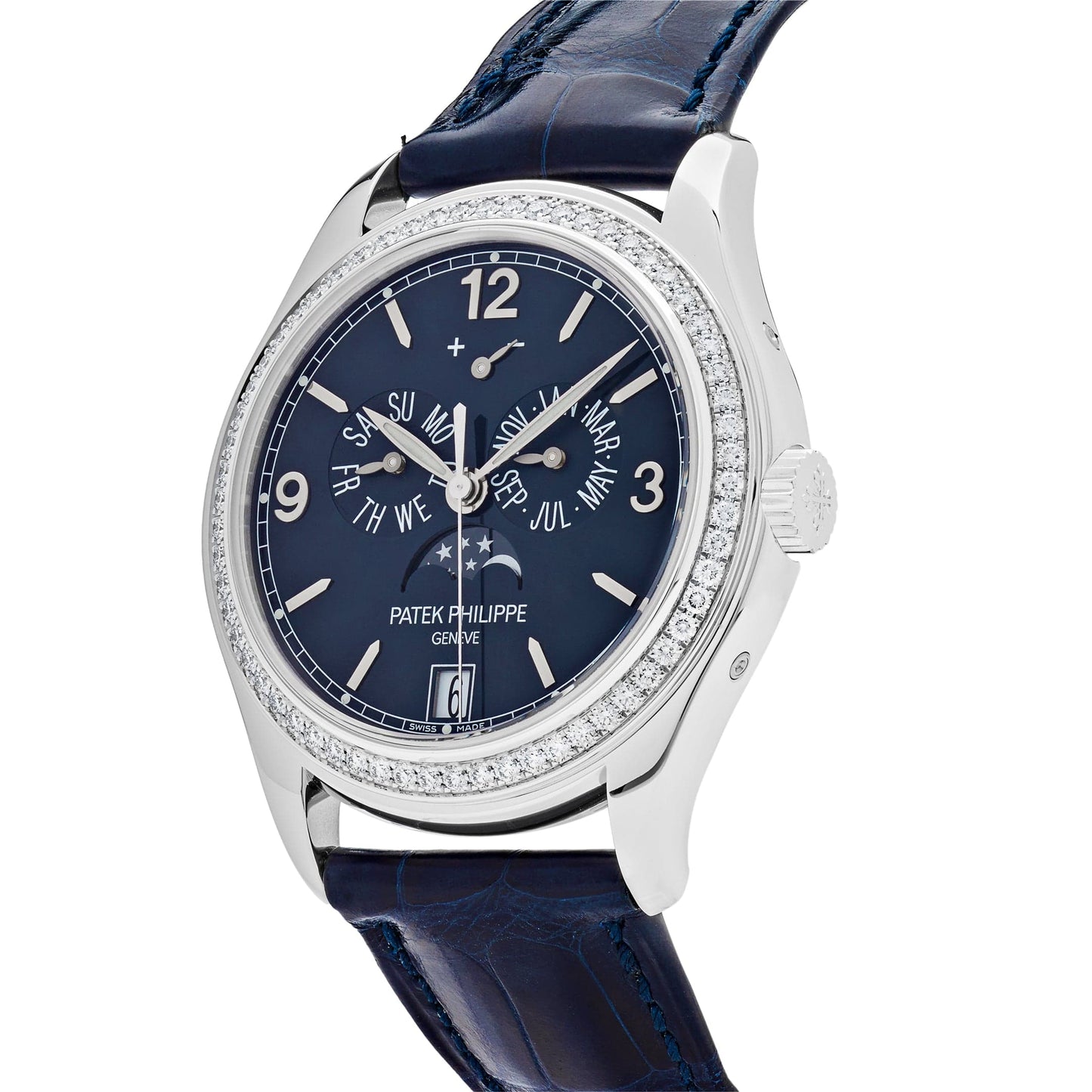 Patek Philippe Complications 5147G-001 Diamond Bezel Annual Calendar Moon Phases
