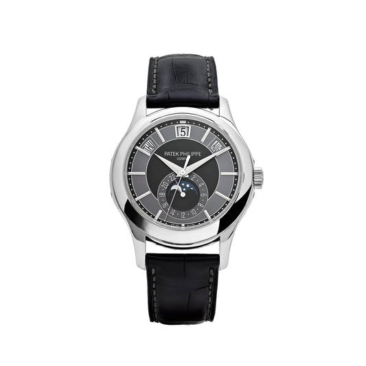 Patek Philippe Complications 5205G-010 Annual Calendar White Gold Black Dial