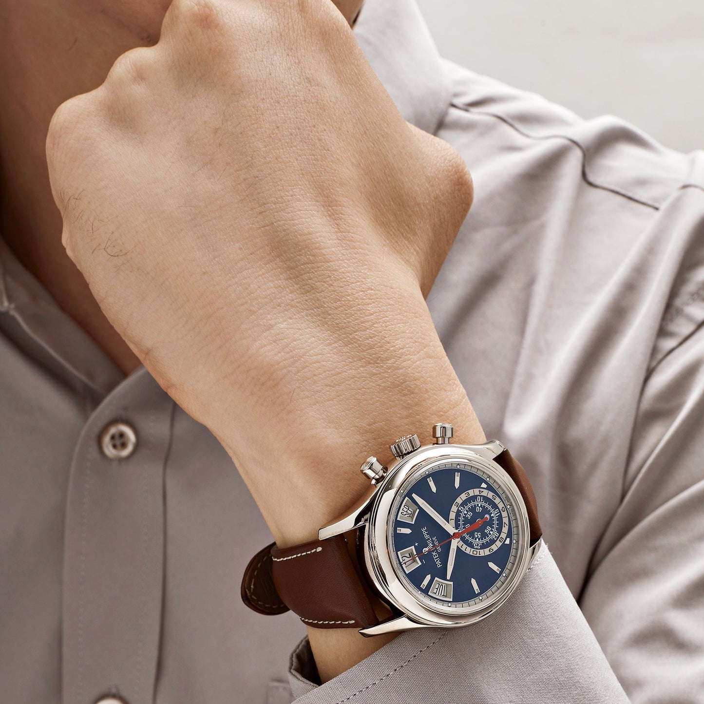 Patek Philippe Complications 5960/01G-001 Annual Calendar Chronograph White Gold