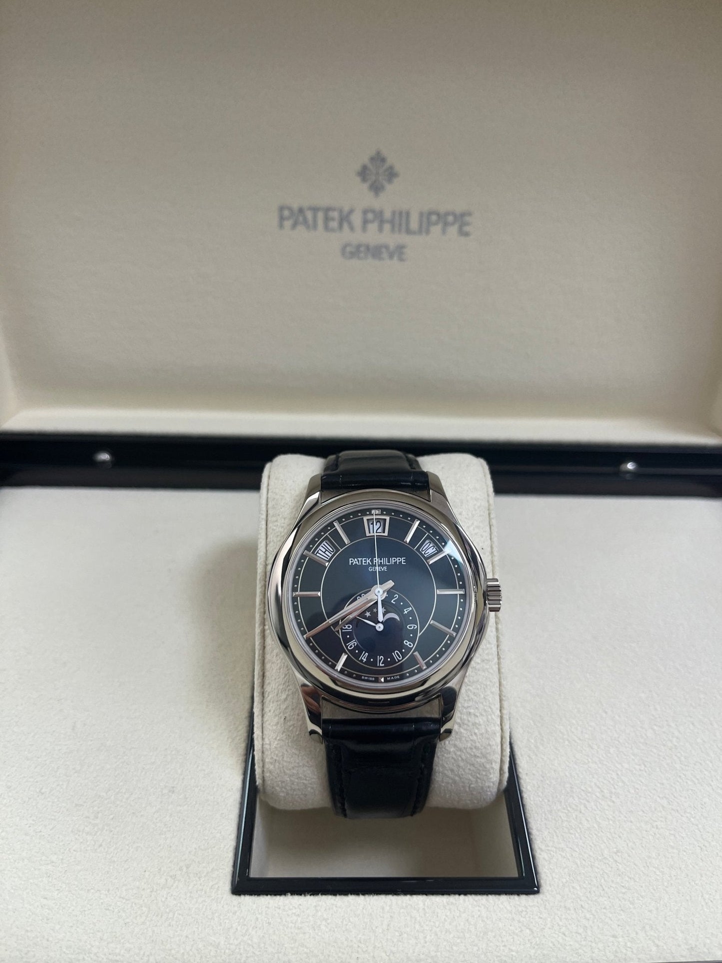 Patek Philippe Complications Annual Calendar Moon Phases (Ref# 5205G-013)