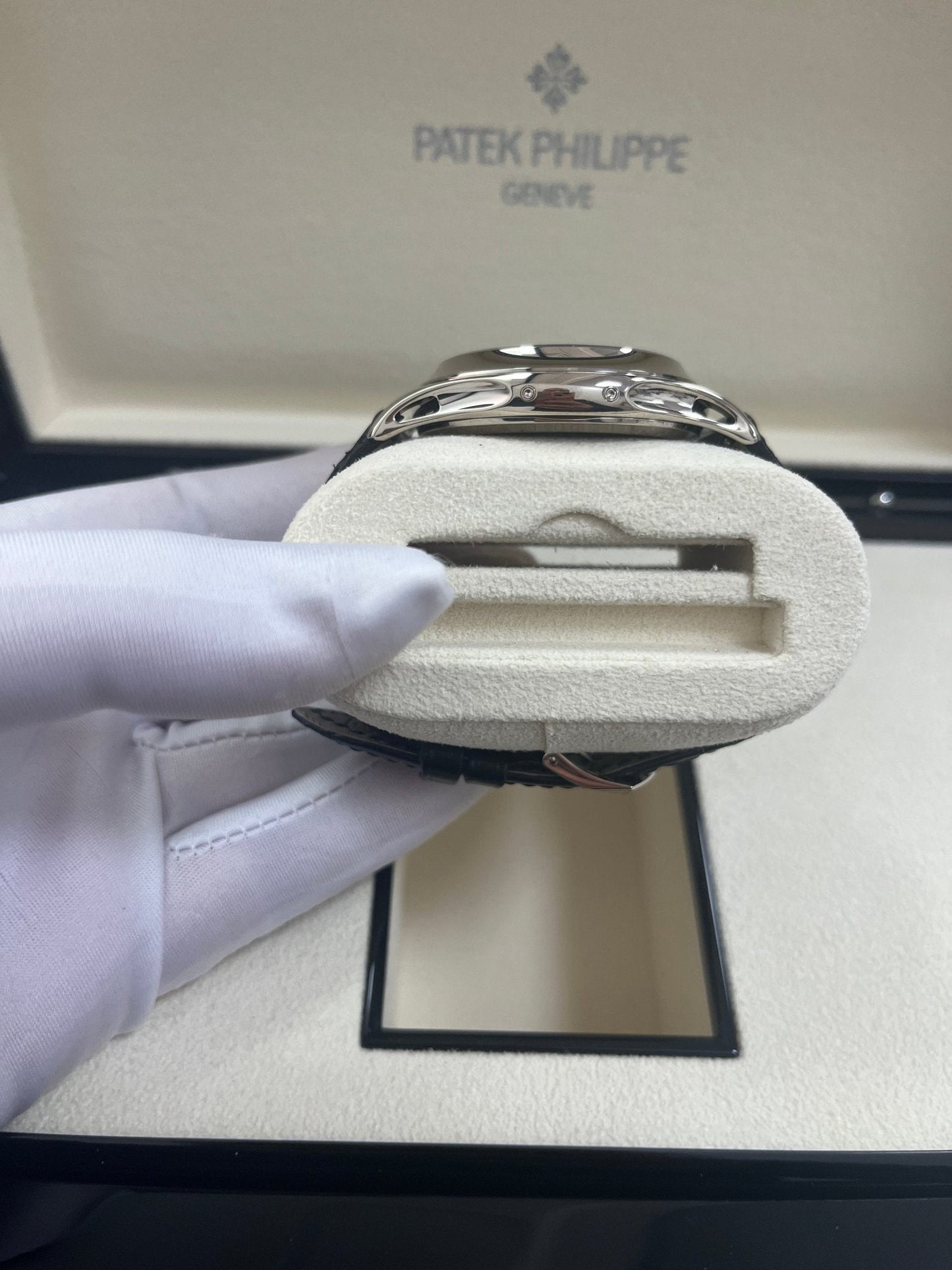 Patek Philippe Complications Annual Calendar Moon Phases (Ref# 5205G-013)