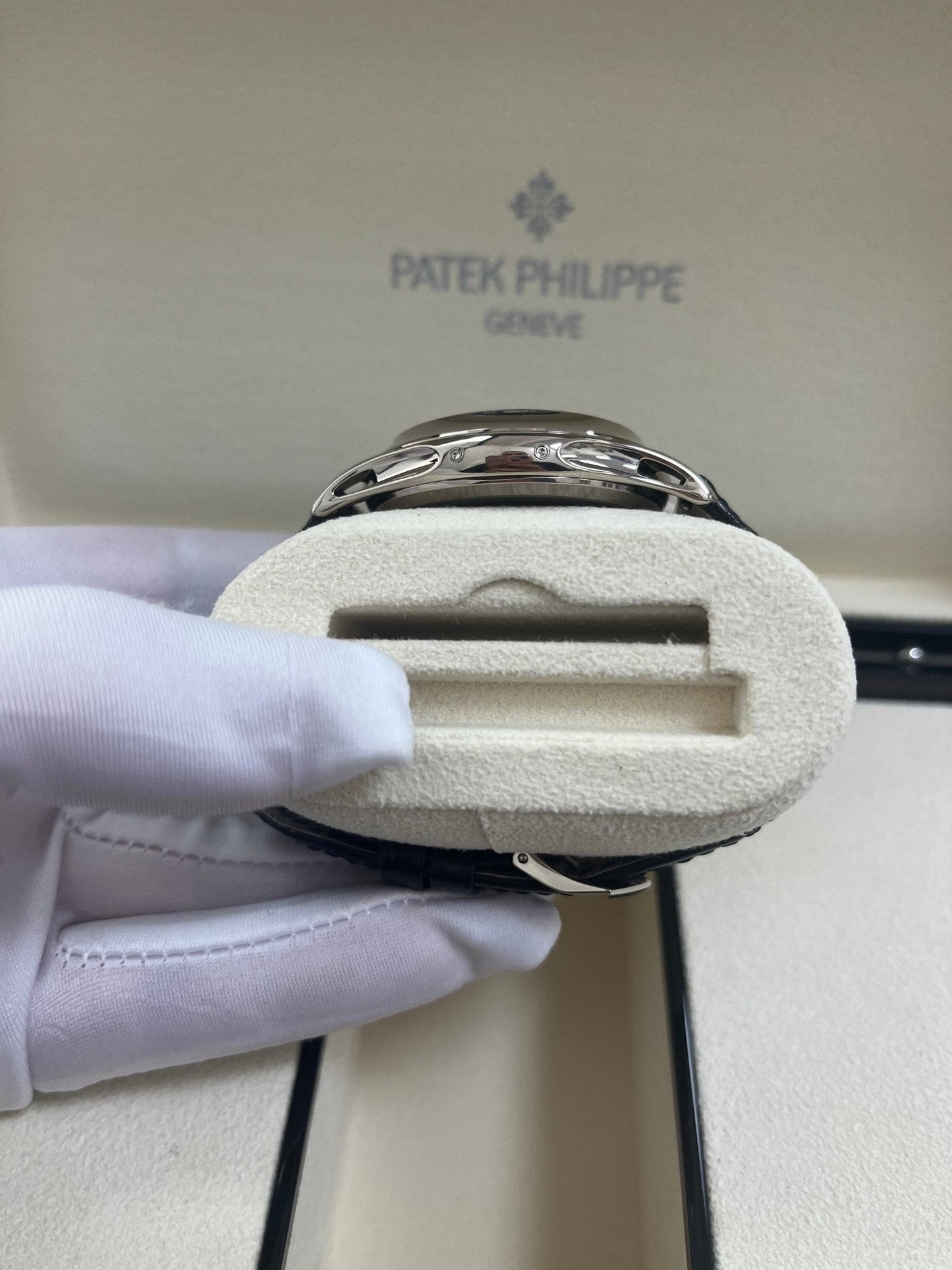 Patek Philippe Complications Annual Calendar Moon Phases (Ref# 5205G-013)