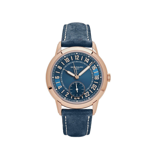 Patek Philippe Complications Calatrava 5224R-001 Travel Time Rose Gold Navy Blue Dial (2024)