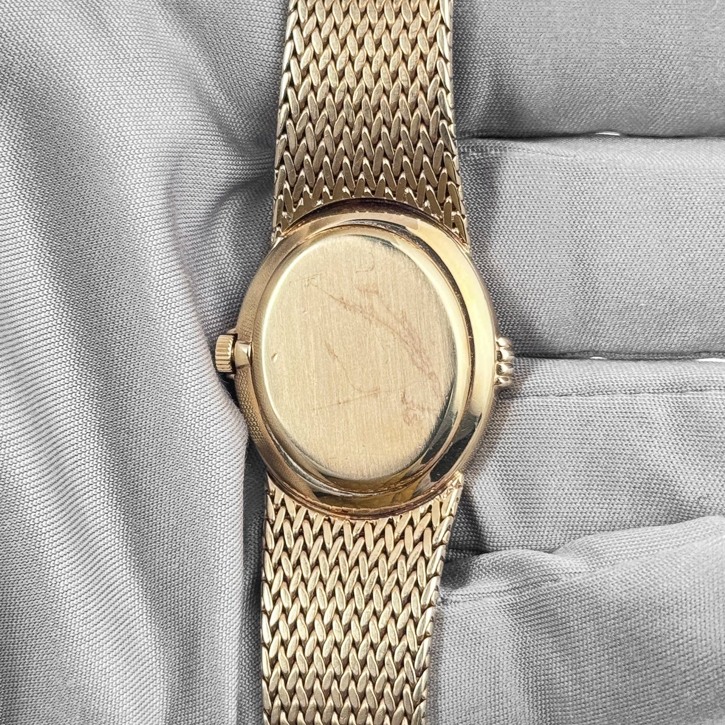 Patek Philippe Ellipse Vintage Yellow Gold Black Onyx Dial Diamond Bezel