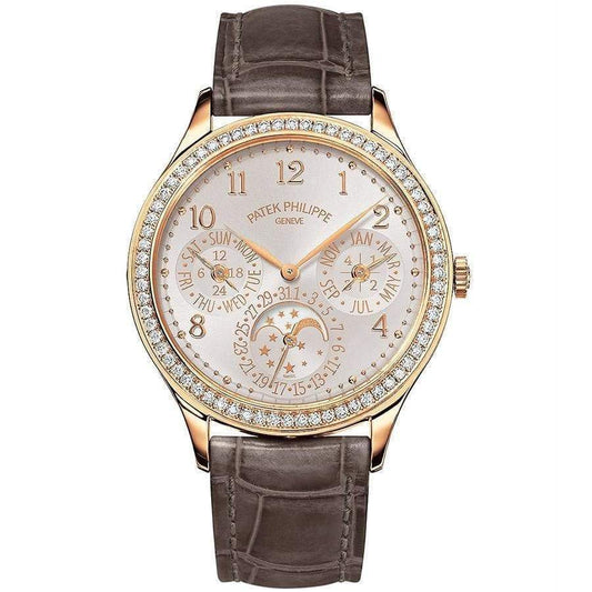 Patek Philippe Extra-Thin Grand Complications Perpetual Calendar Moon Phases 35mm 7140R Silver Toned