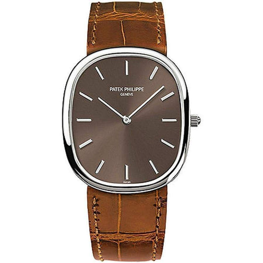 Patek Philippe Golden Ellipse 35mm 3738/100G Brown Dial