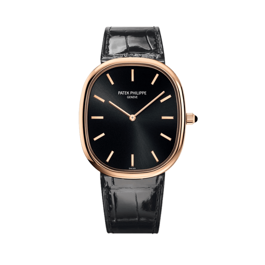 Patek Philippe Golden Ellipse 5738R-001 Rose Gold Black Dial