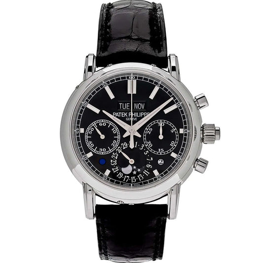 Patek Philippe Grand Complications 5204P-011 Perpetual Calendar Chronograph Platinum Black Dial