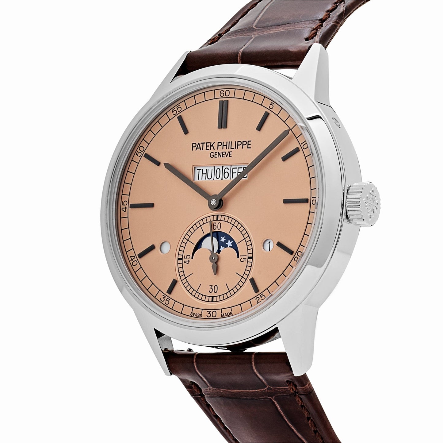Patek Philippe Grand Complications 5236P-010 In-Line Perpetual Calendar Platinum Salmon Dial (2024)