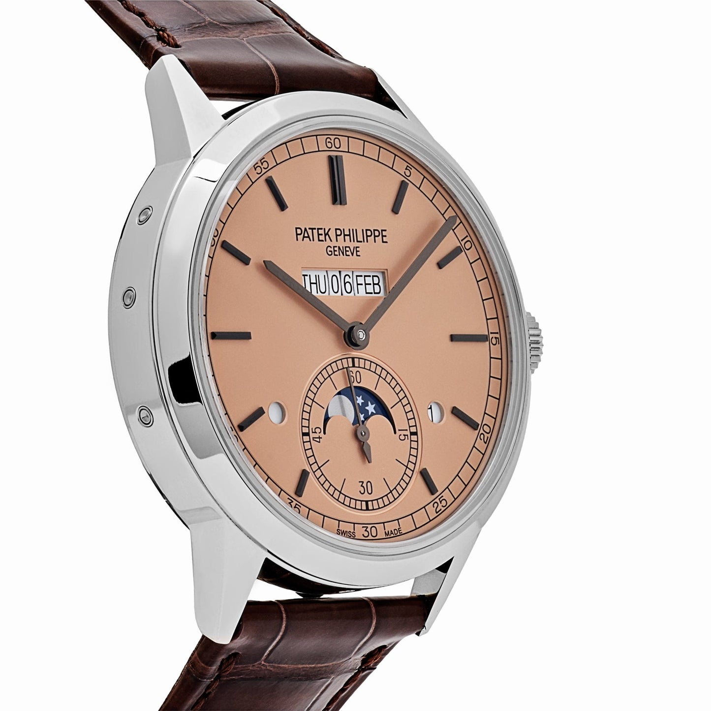 Patek Philippe Grand Complications 5236P-010 In-Line Perpetual Calendar Platinum Salmon Dial (2024)