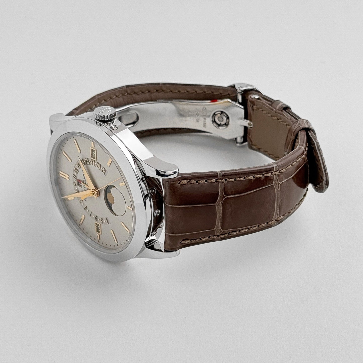 Patek Philippe Grand Complications 5496P-015 Perpetual Calendar Moon Phases Platinum Silver Dial (2018)