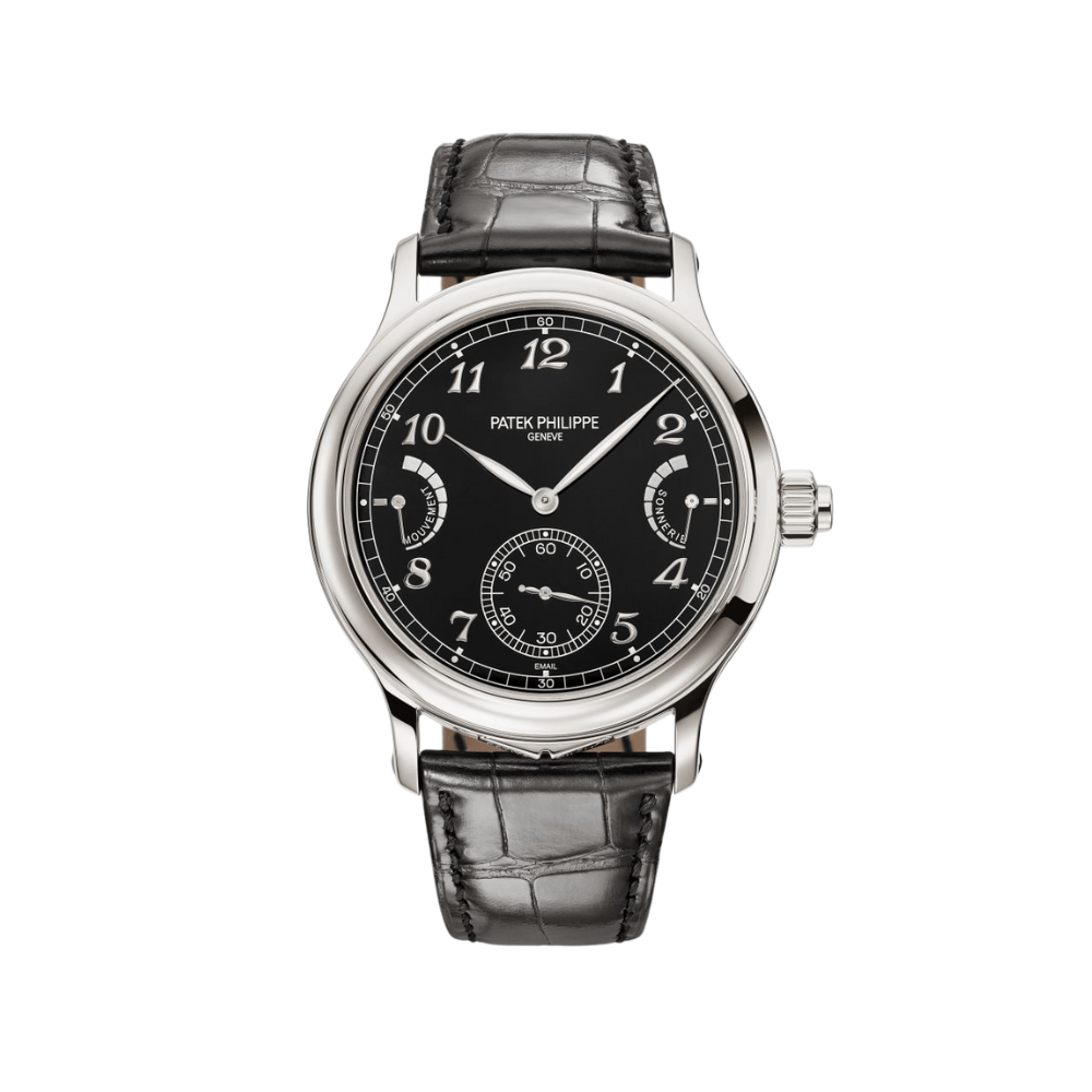 Patek Philippe Grand Complications 6301P-001 Grande Sonnerie and Petite Sonnerie Minute Repeater Platinum Black Dial