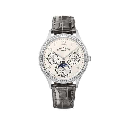 Patek Philippe Grand Complications 7140G-001 Perpetual Calendar Diamond Bezel Cream Dial