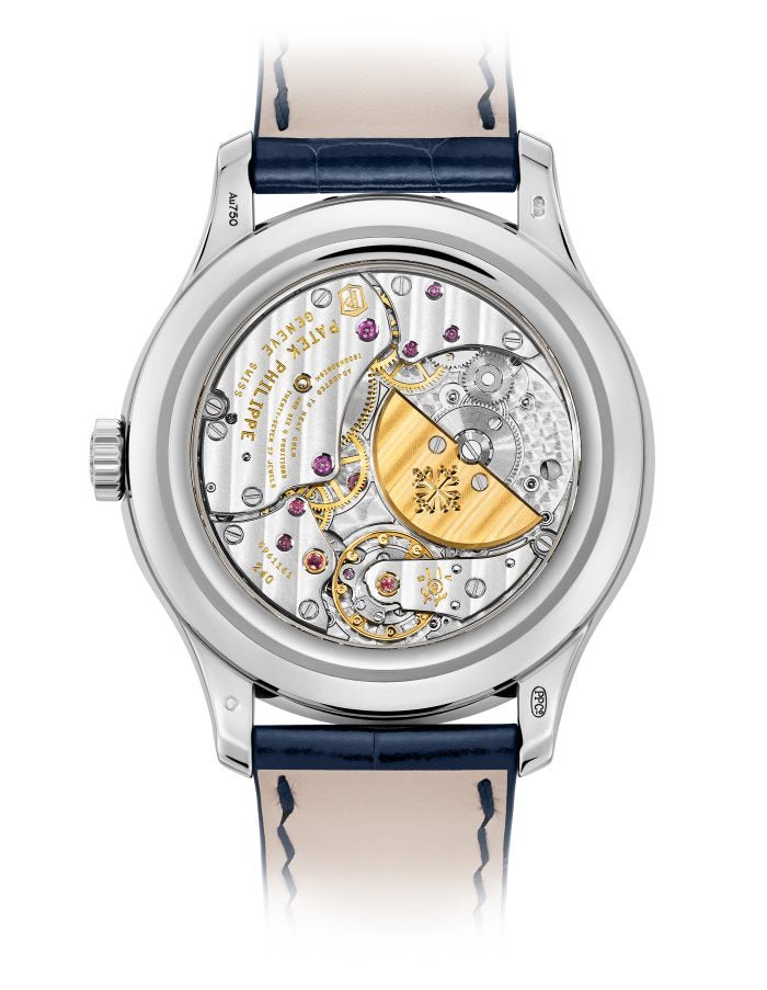 Patek Philippe Grand Complications Perpetual Calendar Moon Phase White Gold/ Royal Blue Dial & Strap (Ref#5327G-001)