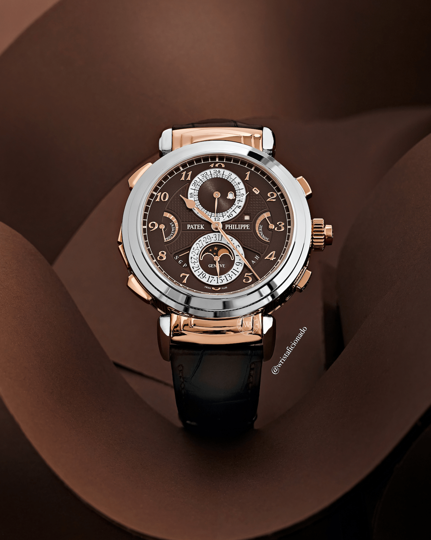 Patek Philippe Grandmaster Chime 6300GR-001 White Gold Rose Gold Brown Dial