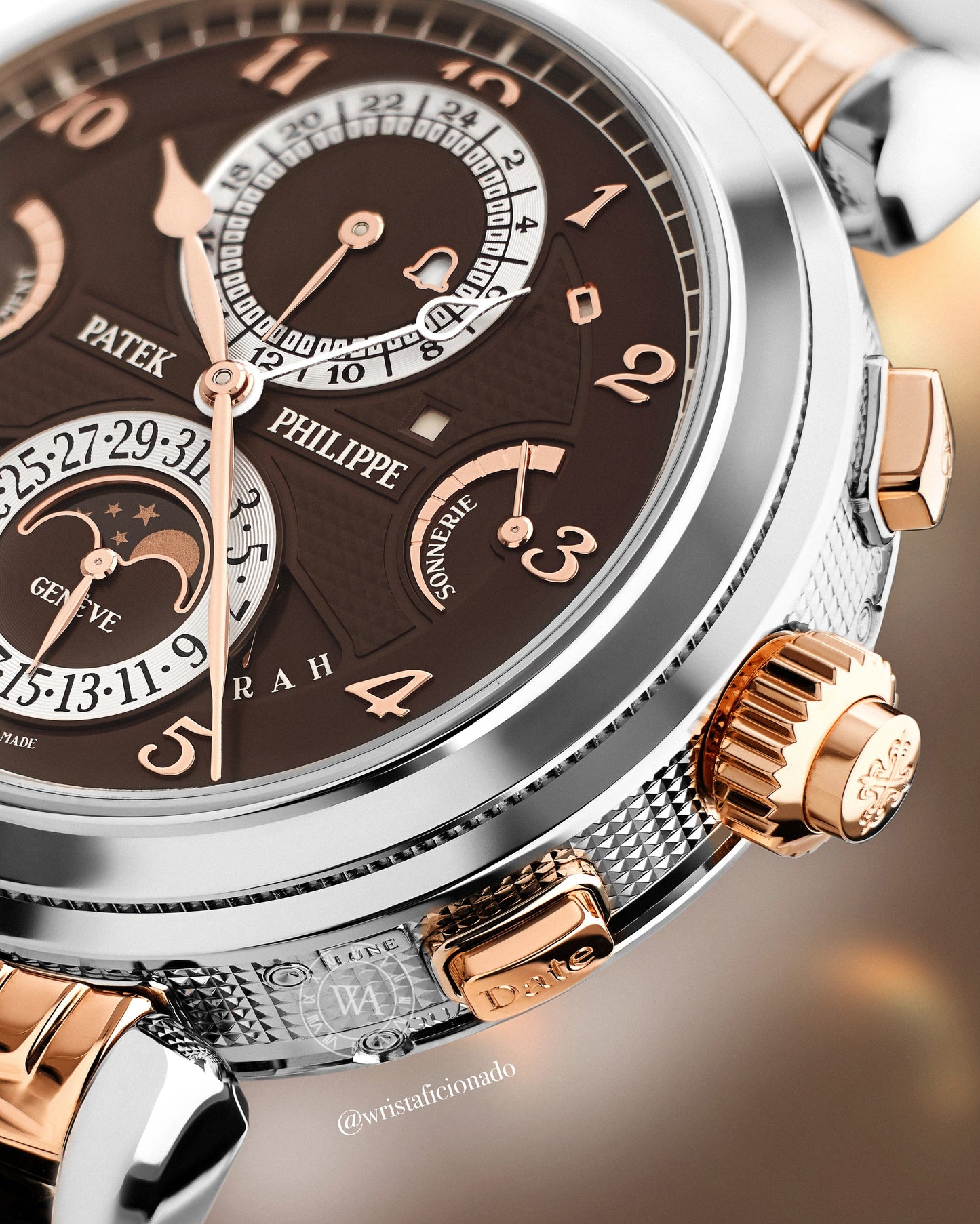 Patek Philippe Grandmaster Chime 6300GR-001 White Gold Rose Gold Brown Dial