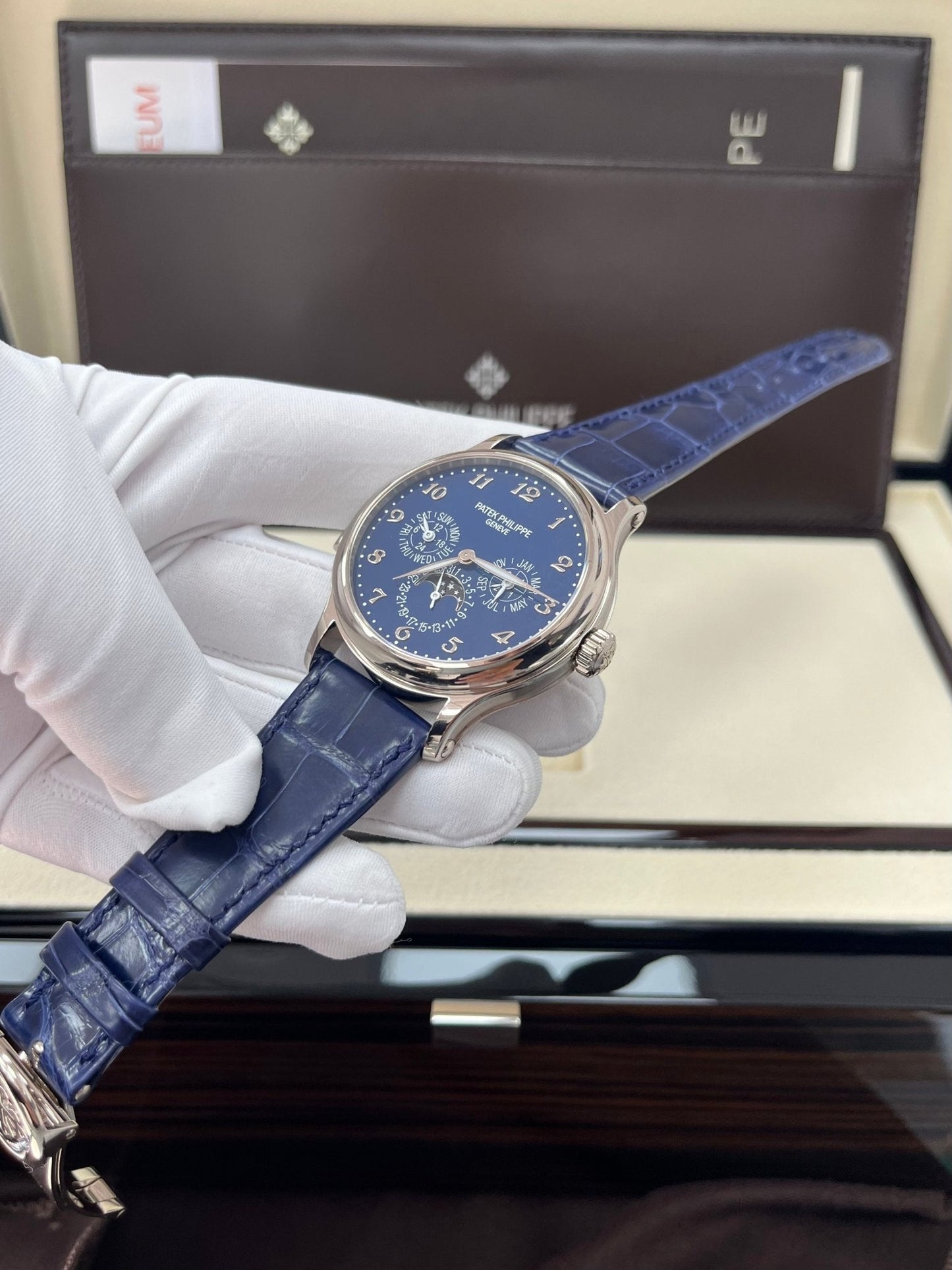 Patek Philippe Minute Repeater Perpetual Calendar Grande Complication White Gold Blue Dial 5374G-001