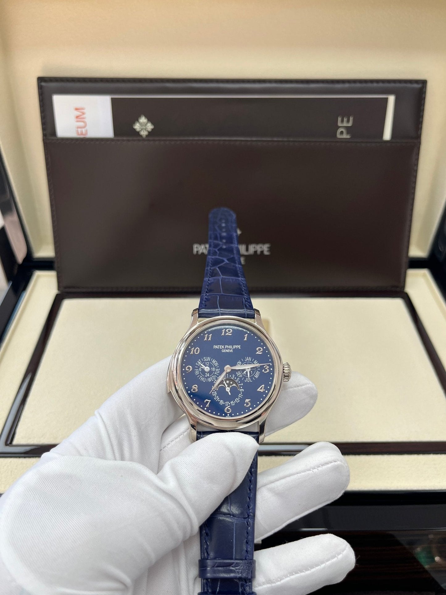 Patek Philippe Minute Repeater Perpetual Calendar Grande Complication White Gold Blue Dial 5374G-001