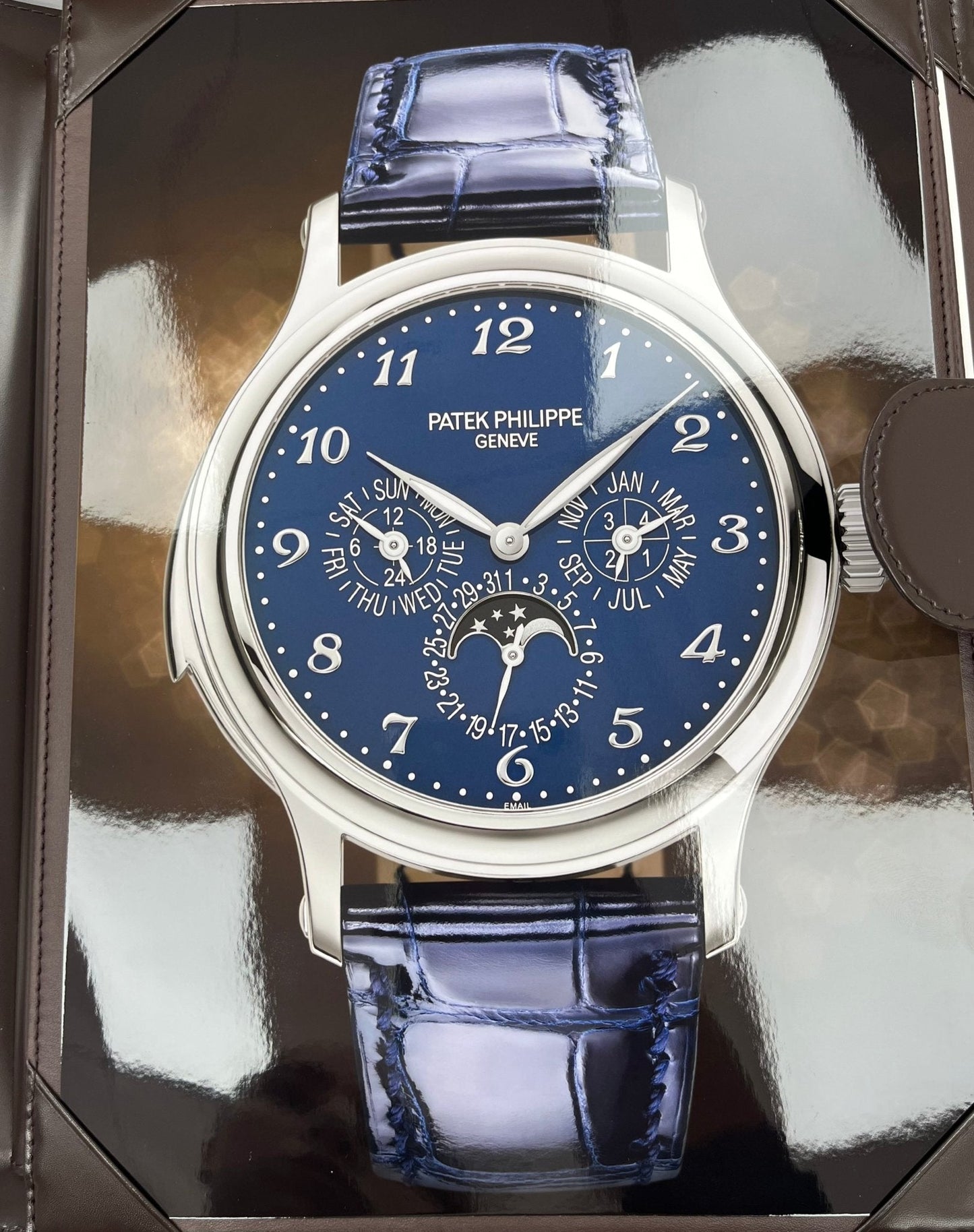 Patek Philippe Minute Repeater Perpetual Calendar Grande Complication White Gold Blue Dial 5374G-001