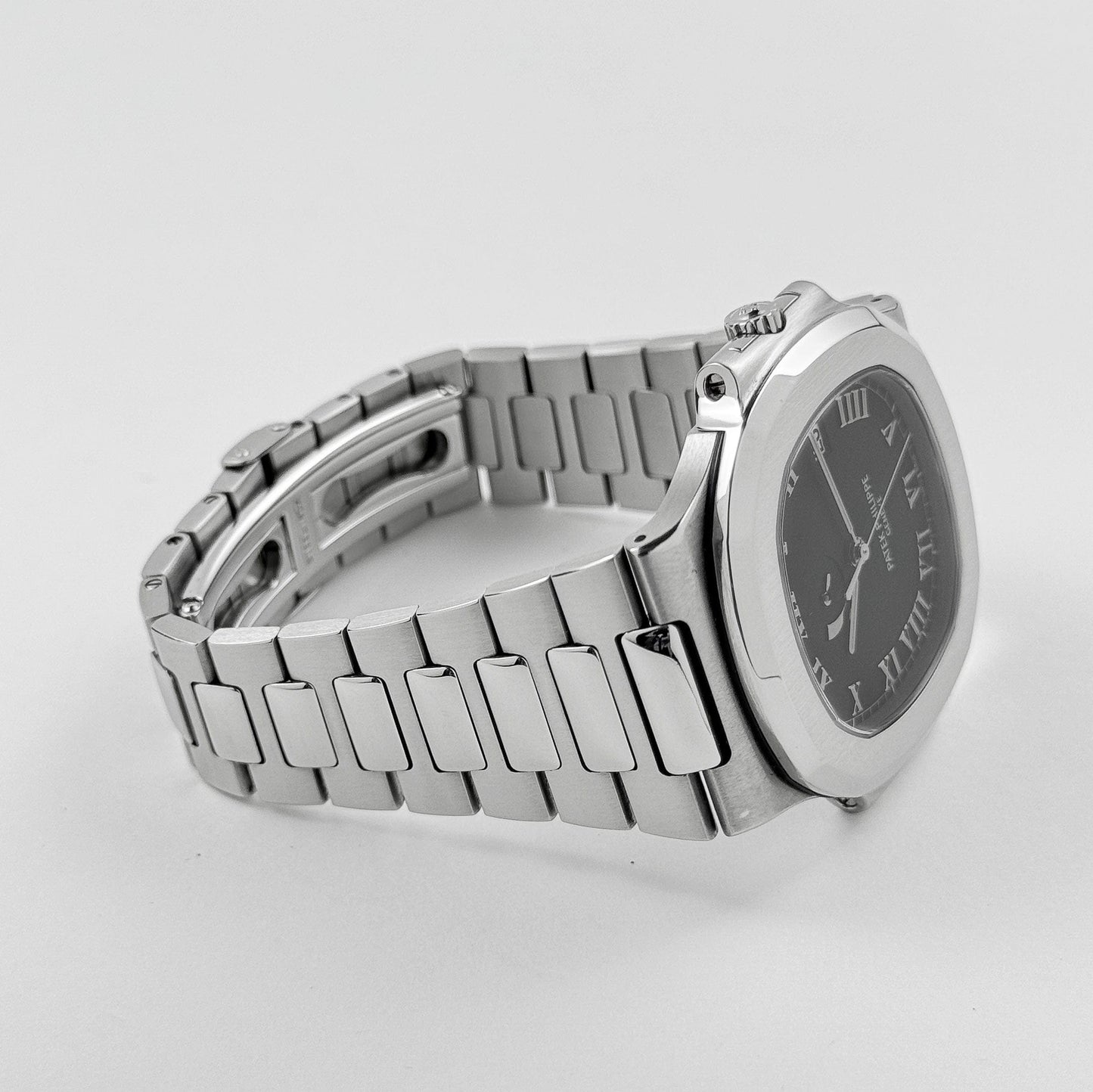 Patek Philippe Nautilus 3710/1A-001 'Jumbo' Power Reserve Indicator Stainless Steel Black Dial