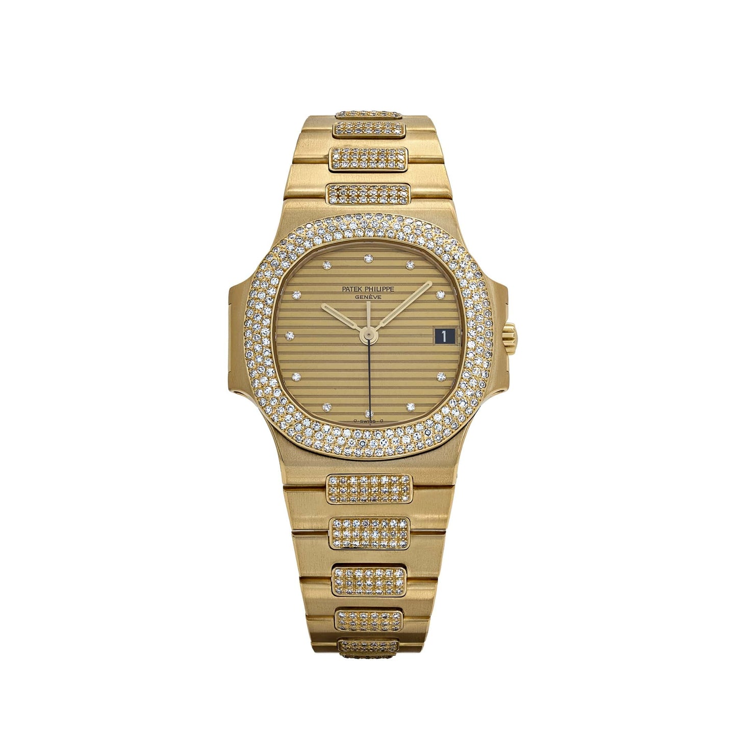 Patek Philippe Nautilus 3800/5 Yellow Gold Glided Gold Diamond Dial (1984)