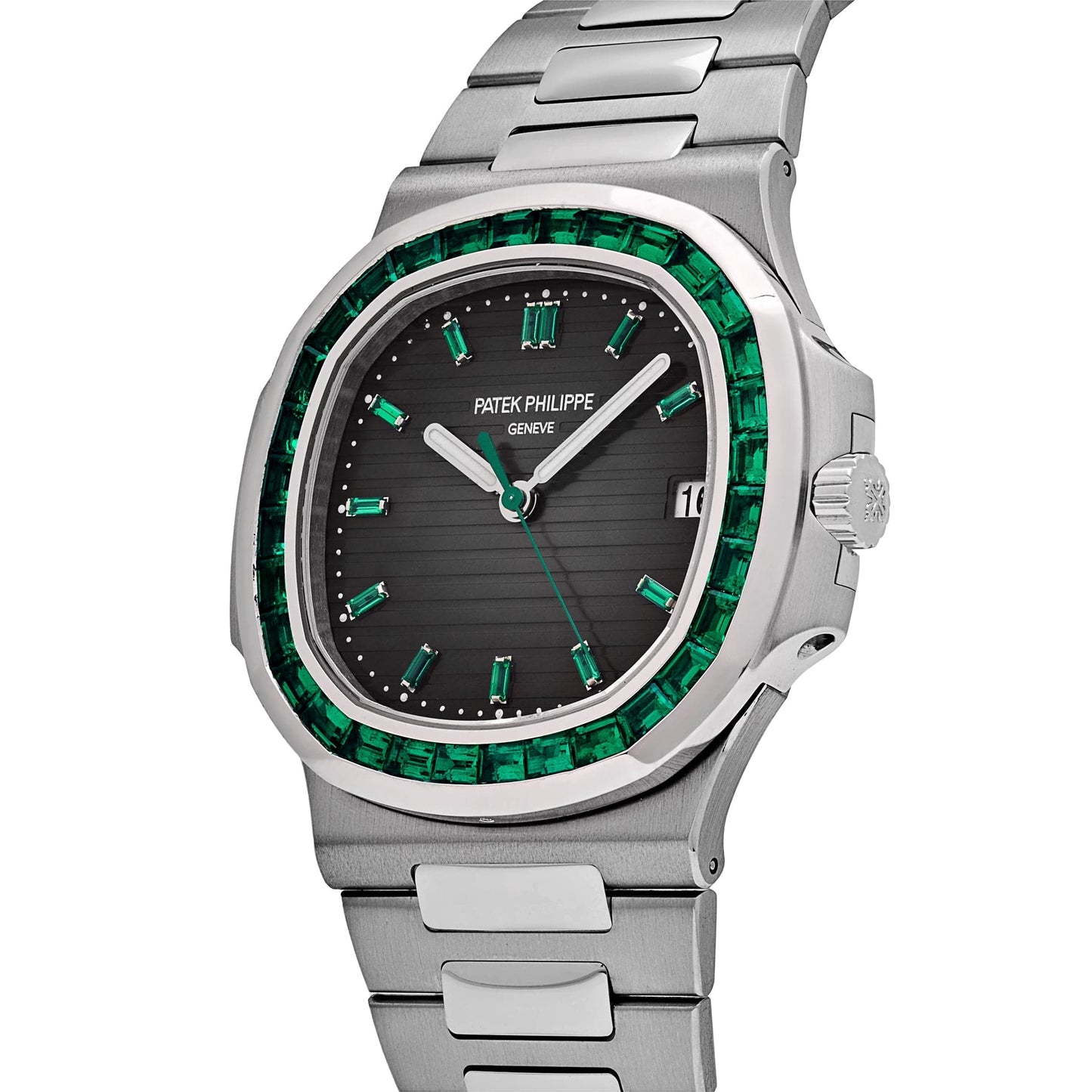 Patek Philippe Nautilus 5711/113P-001 Platinum Emeralds Black Dial
