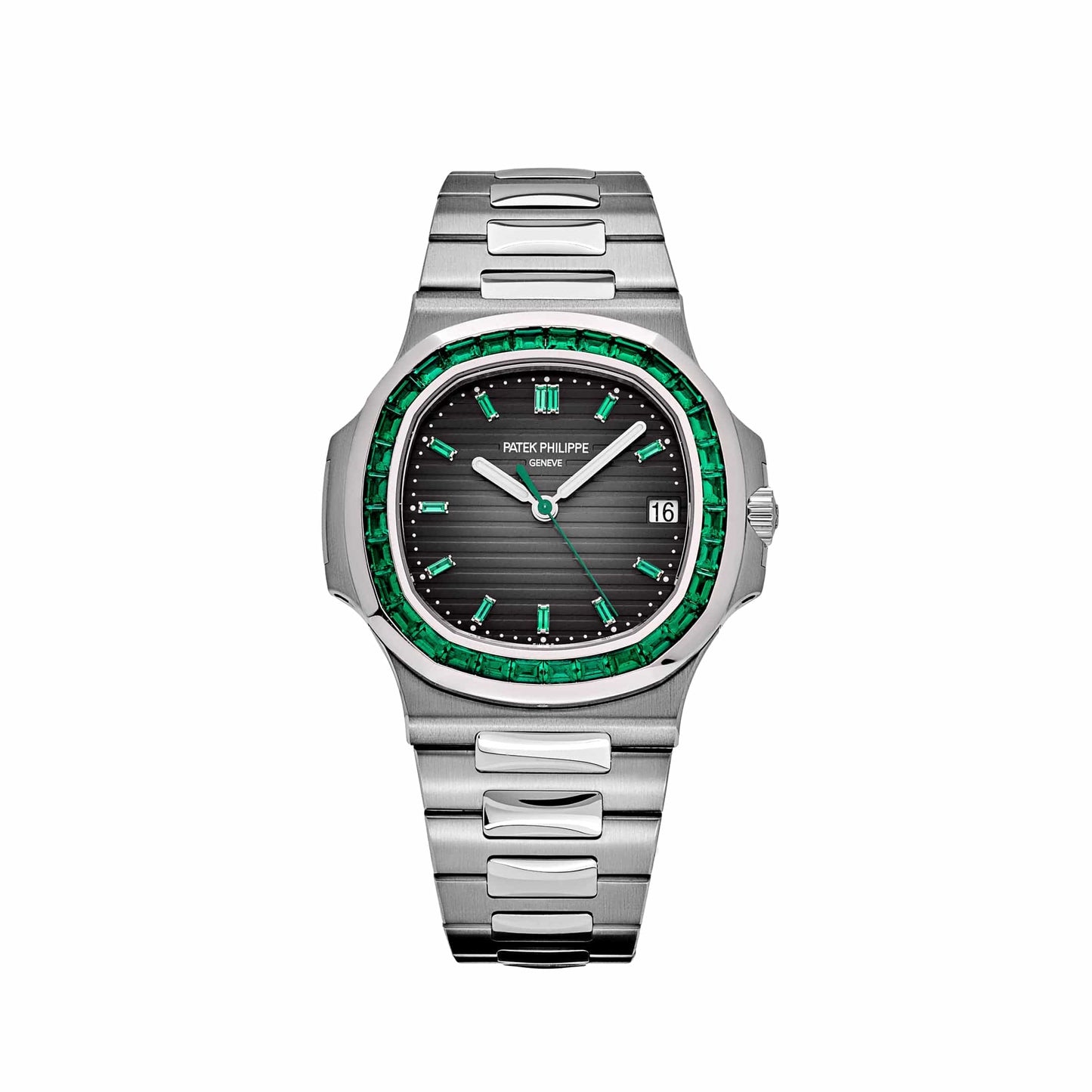Patek Philippe Nautilus 5711/113P-001 Platinum Emeralds Black Dial