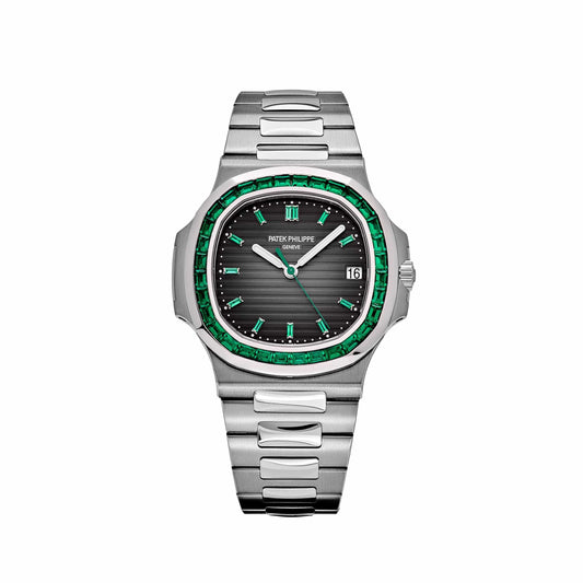 Patek Philippe Nautilus 5711/113P-001 Platinum Emeralds Black Dial