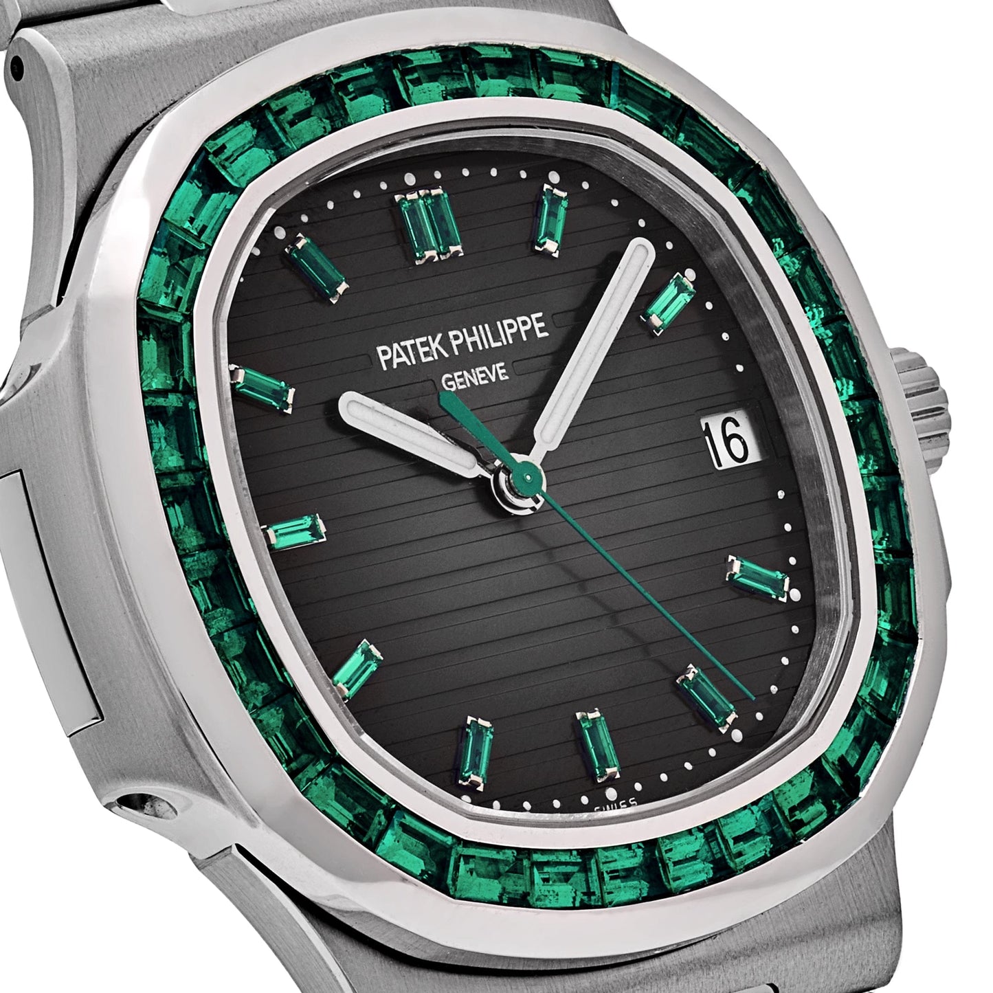 Patek Philippe Nautilus 5711/113P-001 Platinum Emeralds Black Dial