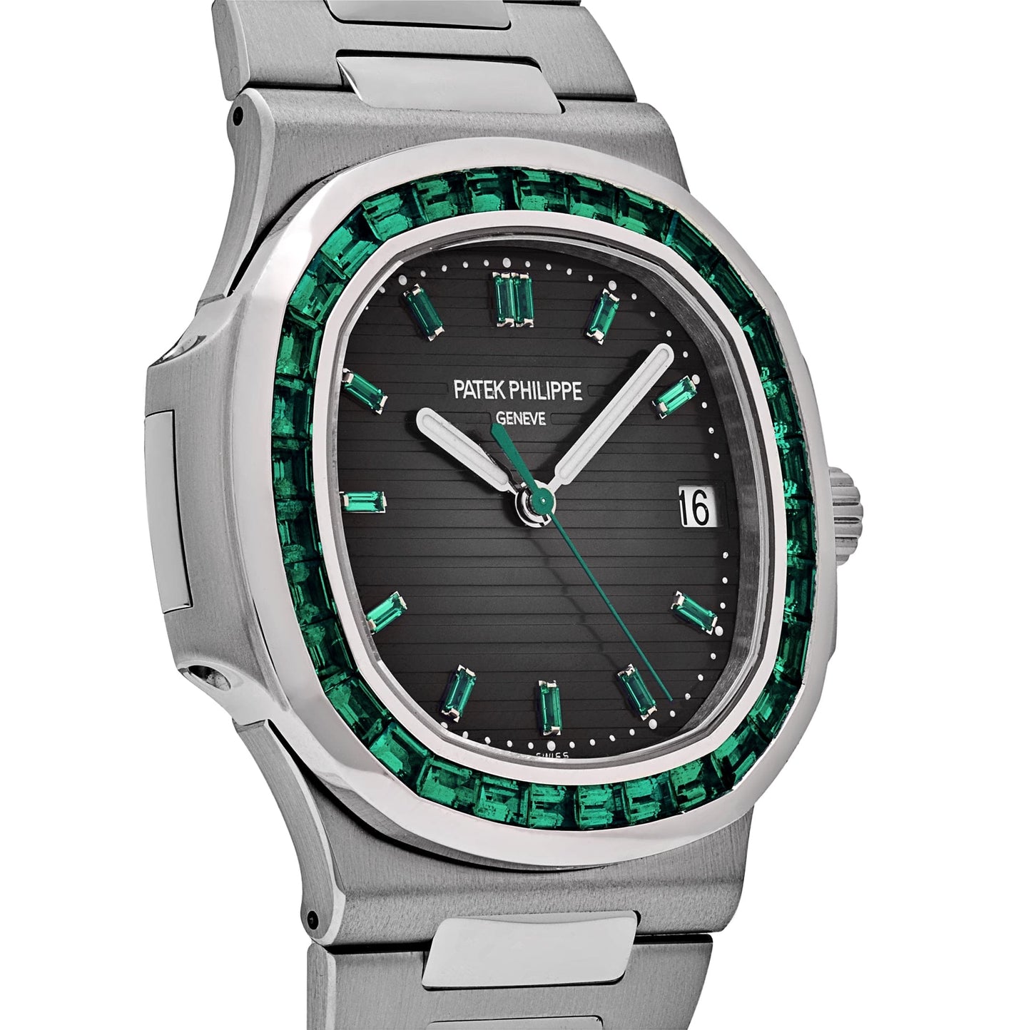 Patek Philippe Nautilus 5711/113P-001 Platinum Emeralds Black Dial