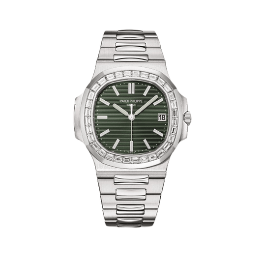 Patek Philippe Nautilus 5711/1300A Stainless Steel Green Dial Diamond Bezel