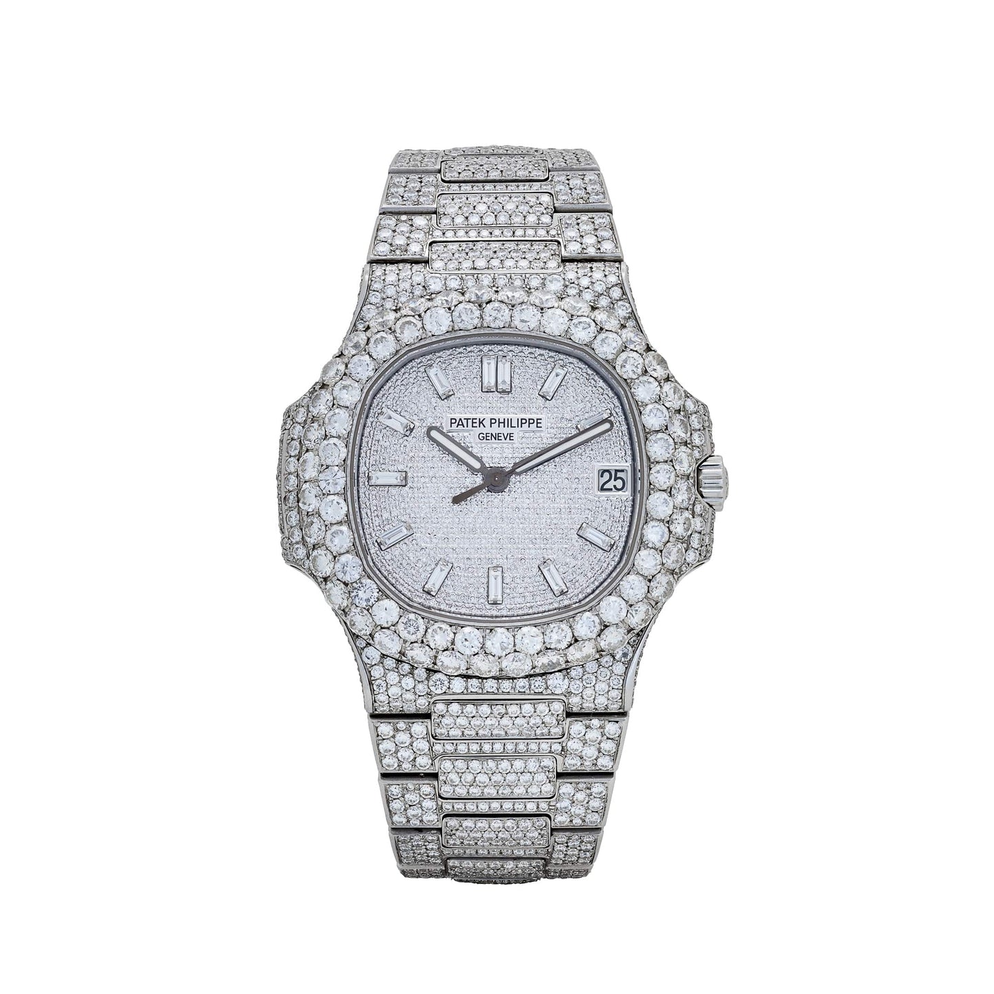 Patek Philippe Nautilus 5711/1A-011 Stainless Steel with Aftermarket Diamond Pavé Bezel and Case (2012)