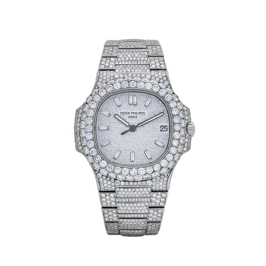 Patek Philippe Nautilus 5711/1A-011 Stainless Steel with Aftermarket Diamond Pavé Bezel and Case (2012)