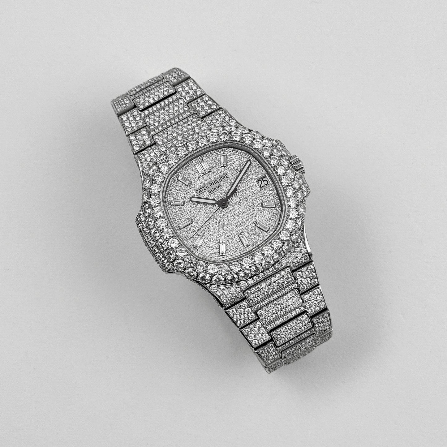 Patek Philippe Nautilus 5711/1A-011 Stainless Steel with Aftermarket Diamond Pavé Bezel and Case (2012)