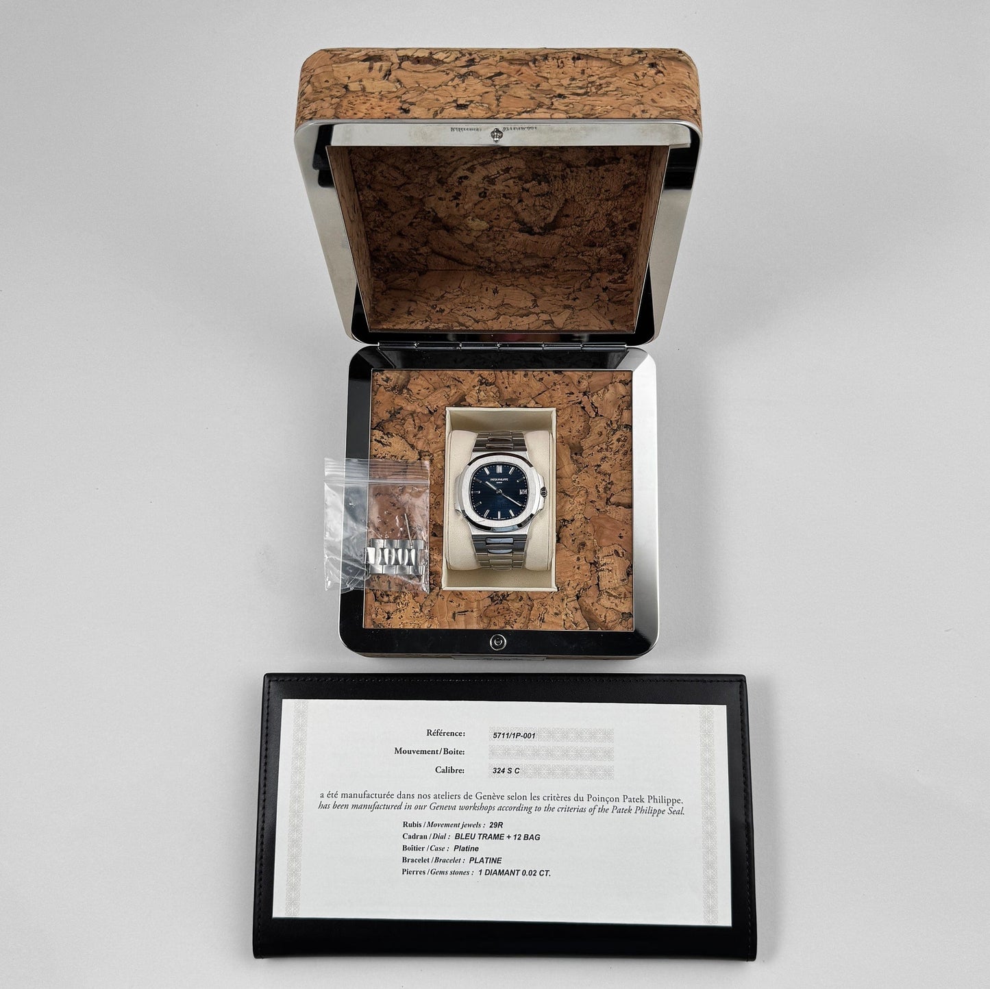 Patek Philippe Nautilus 5711/1P-001 40th Anniversary Platinum Blue Diamond Dial Limited Edition (2017)