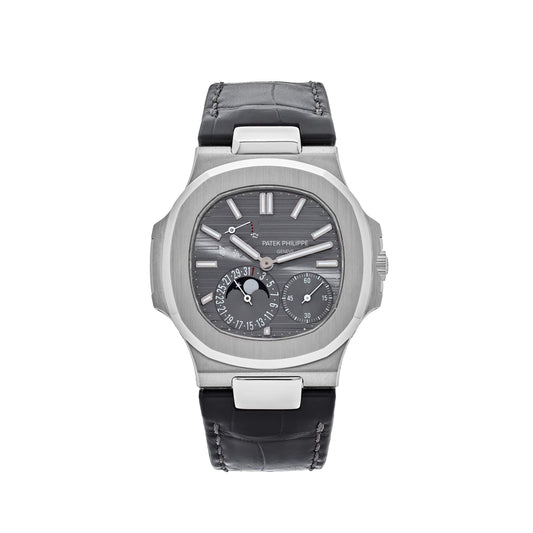 Patek Philippe Nautilus 5712G-001 White Gold Grey Dial Moon Phases (2018)