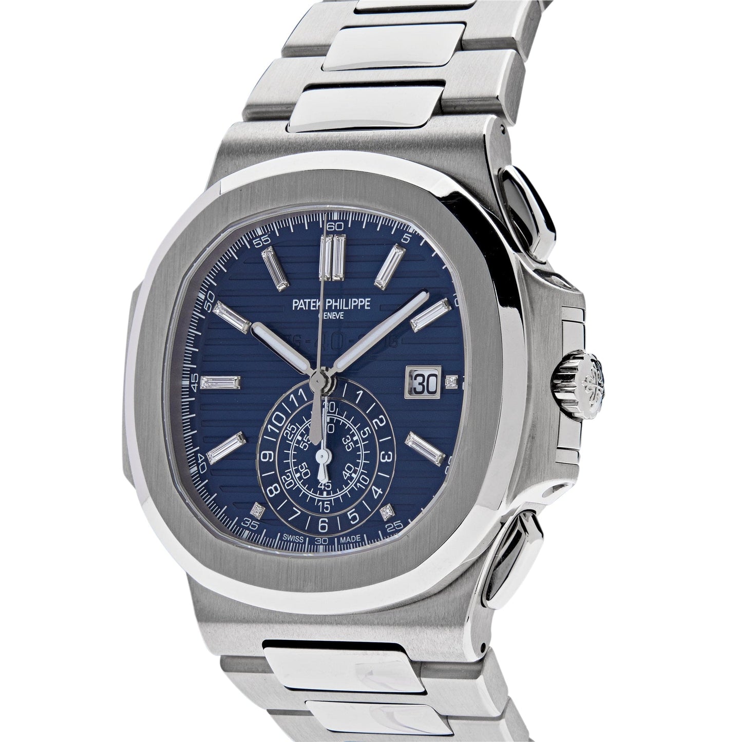 Patek Philippe Nautilus 5976/1G-001 '40th Anniversary' Chronograph White Gold Blue Diamond Dial Limited Edition