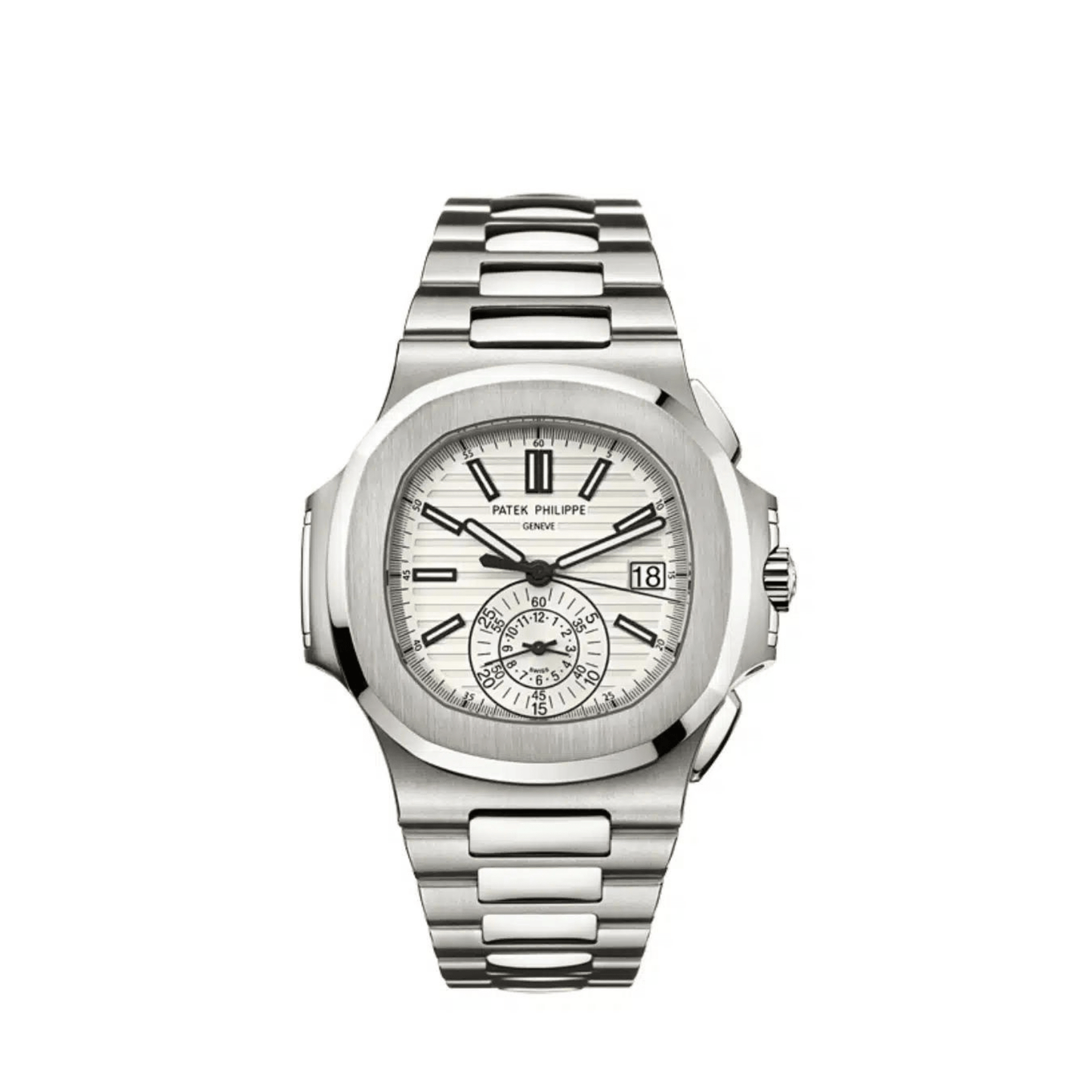 Patek Philippe Nautilus 5980/1A-019 Chronograph Stainless Steel White Dial