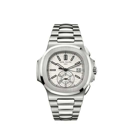 Patek Philippe Nautilus 5980/1A-019 Chronograph Stainless Steel White Dial