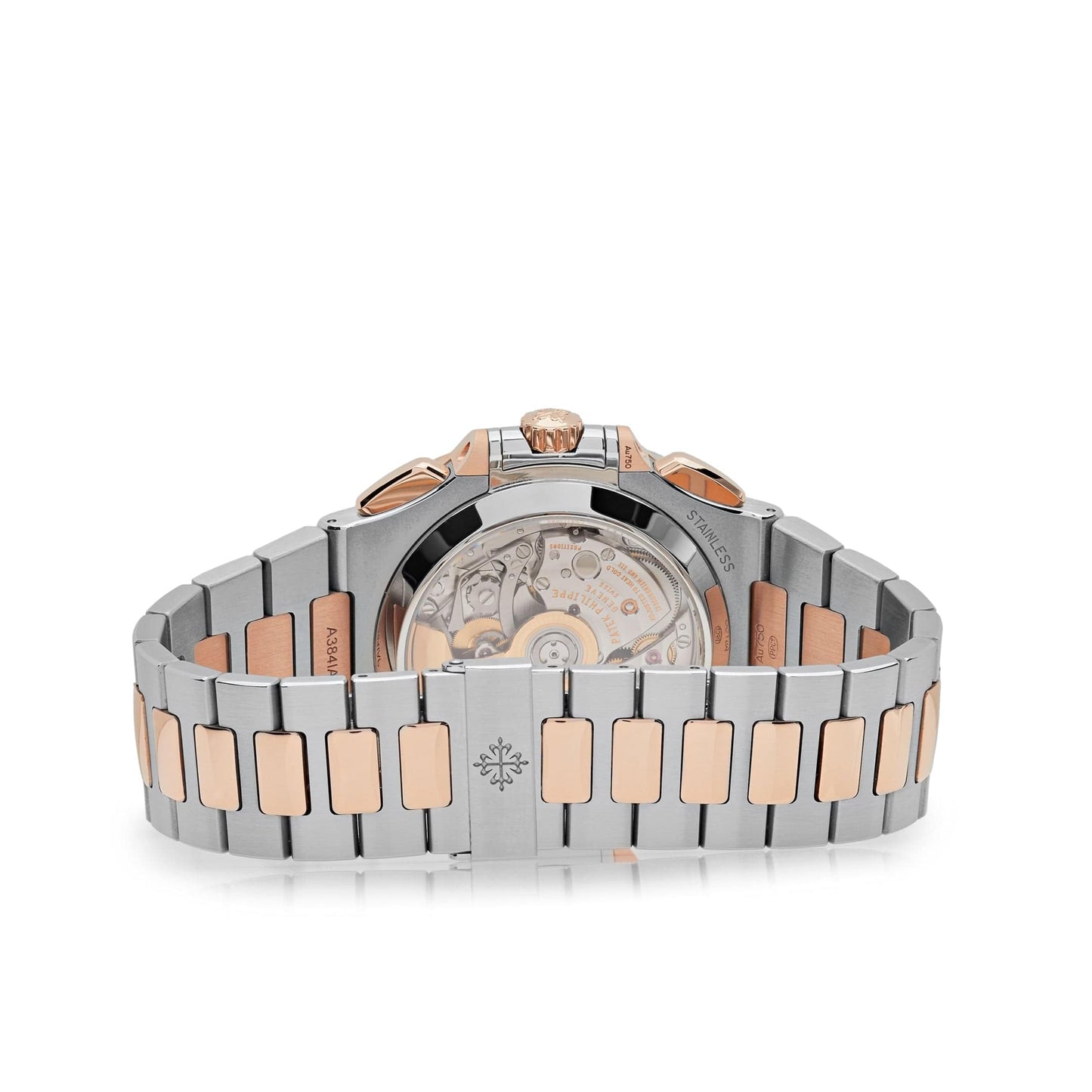 Patek Philippe Nautilus 5980/1AR-001 Chronograph Stainless Steel Rose Gold Blue Dial