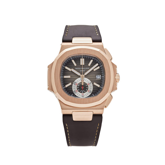 Patek Philippe Nautilus 5980R-001 Chronograph Rose Gold Brown Dial (2017)