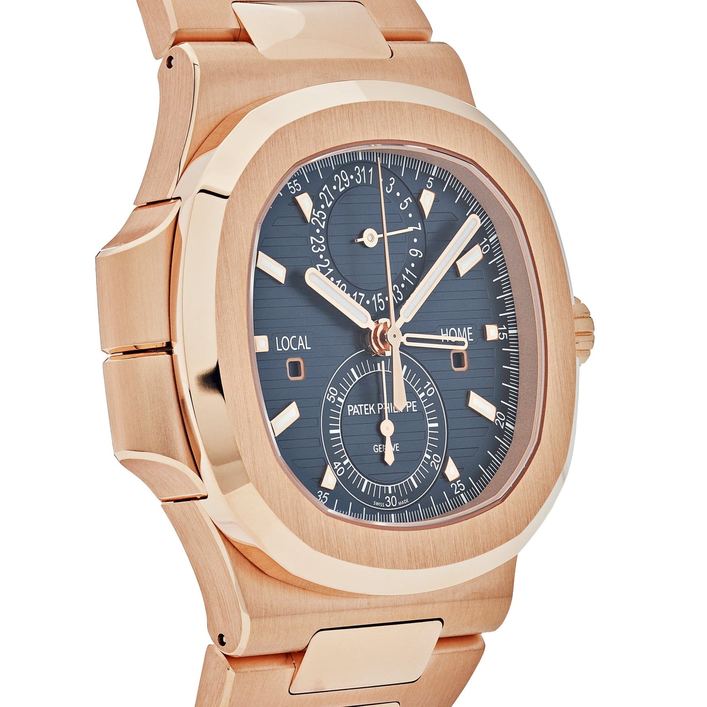 Patek Philippe Nautilus 5990/1R-001 Travel Time Flyback Chronograph Rose Gold Blue Dial (2025)